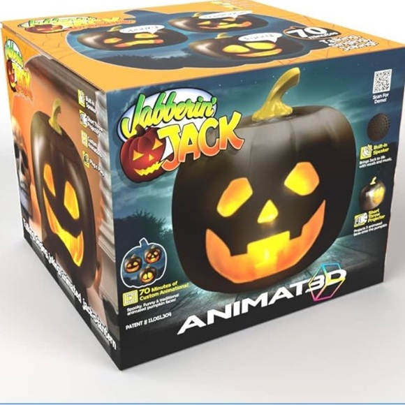 Jabberin' Jack Animated Pumpkin - Picture 1 of 5